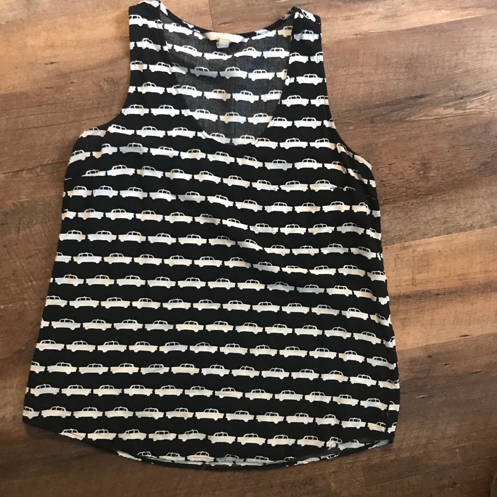 Banana Republic Black and White Taxi Blouse